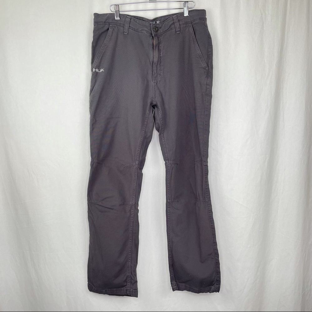 Huk Grey Performance Fishing Trawler Pants, 32 Gem